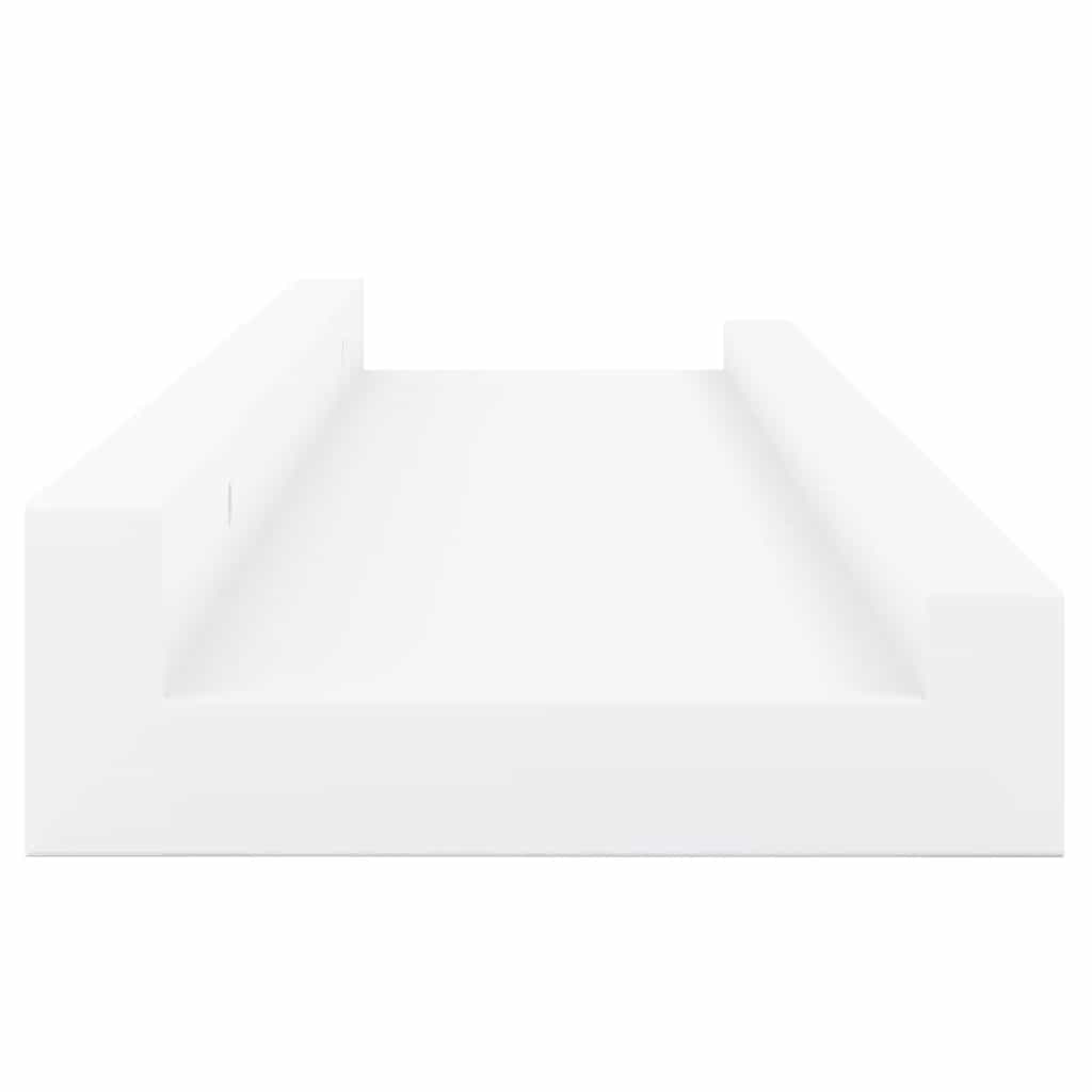Vegghyller 4 stk hvit 40x9x3 cm
