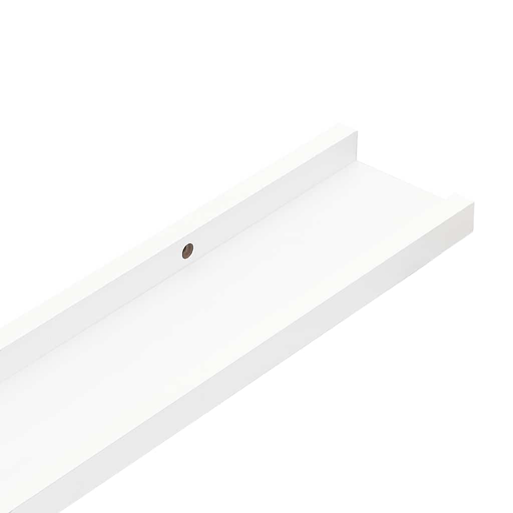 Vegghyller 4 stk hvit 40x9x3 cm