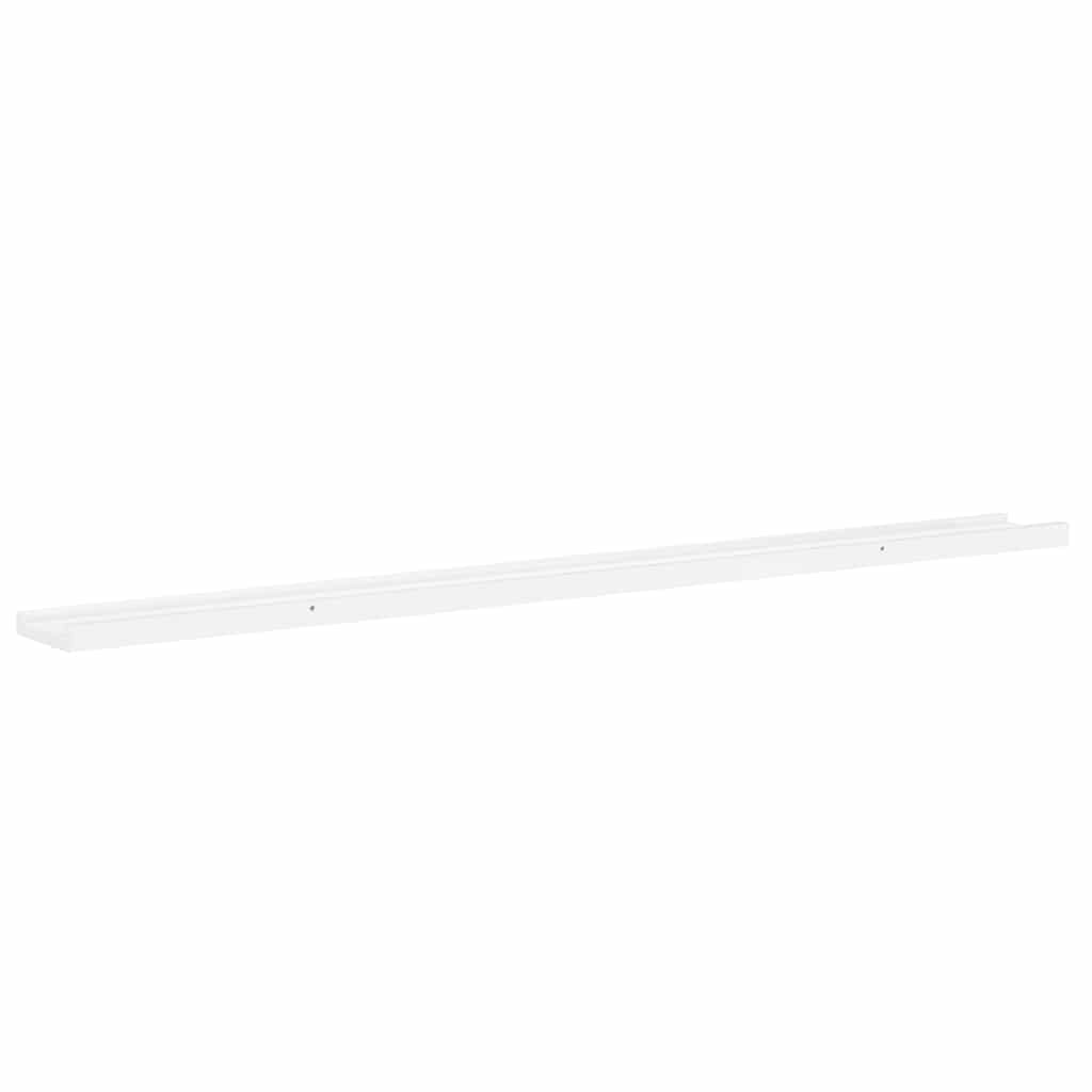 Vegghyller 4 stk hvit 115x9x3 cm