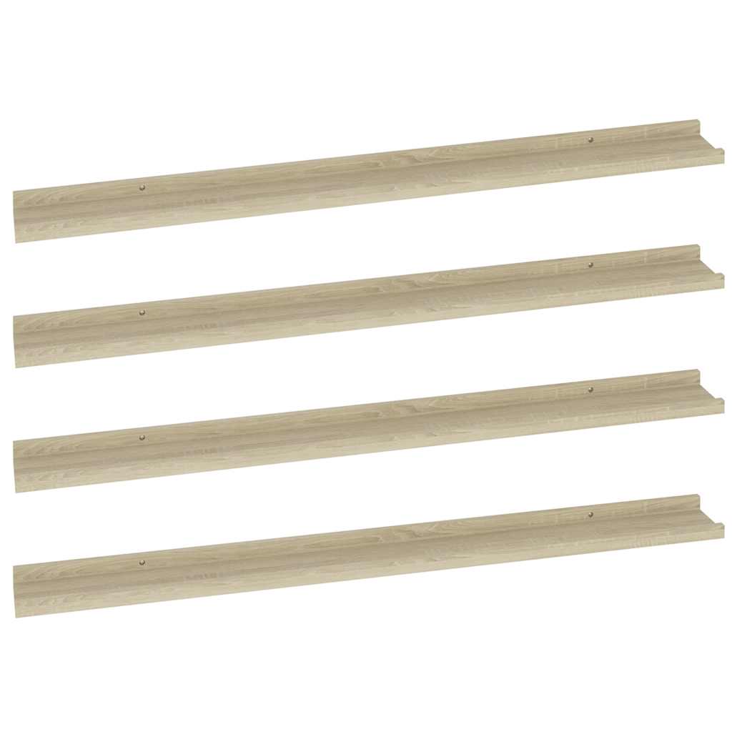 Vegghyller 4 stk sonoma eik 100x9x3 cm