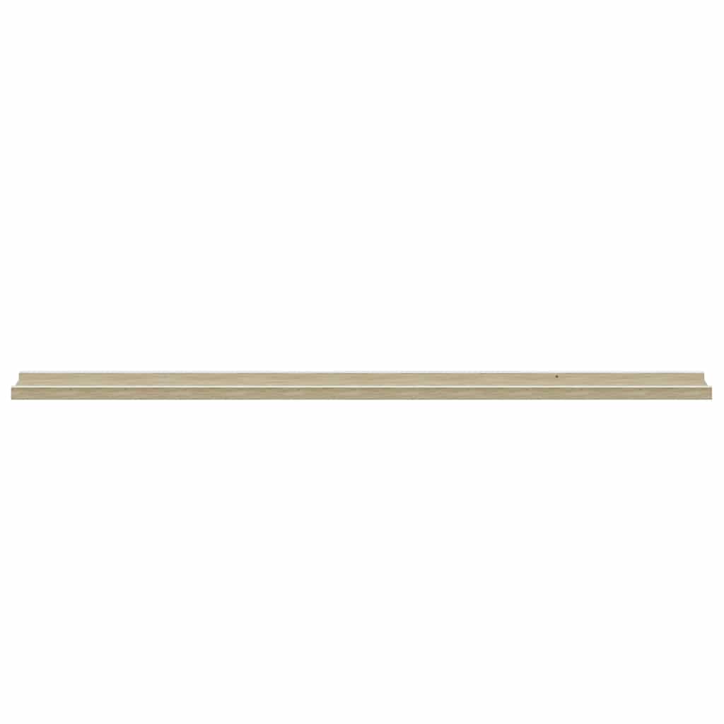 Vegghyller 2 stk hvit og sonoma eik 115x9x3 cm