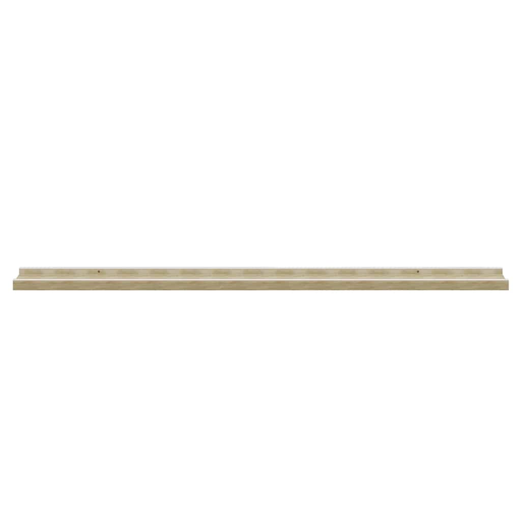 Vegghyller 4 stk hvit og sonoma eik 100x9x3 cm