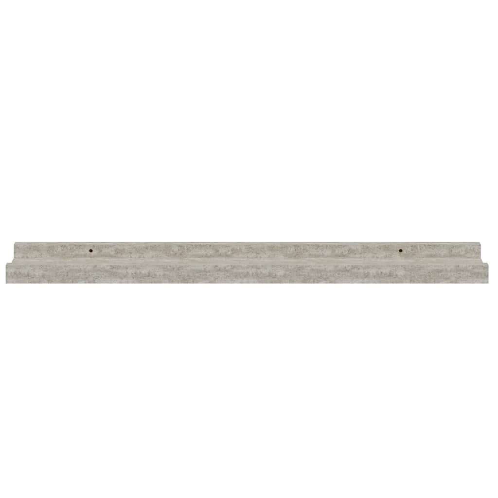 Vegghyller 2 stk betonggrå 60x9x3 cm