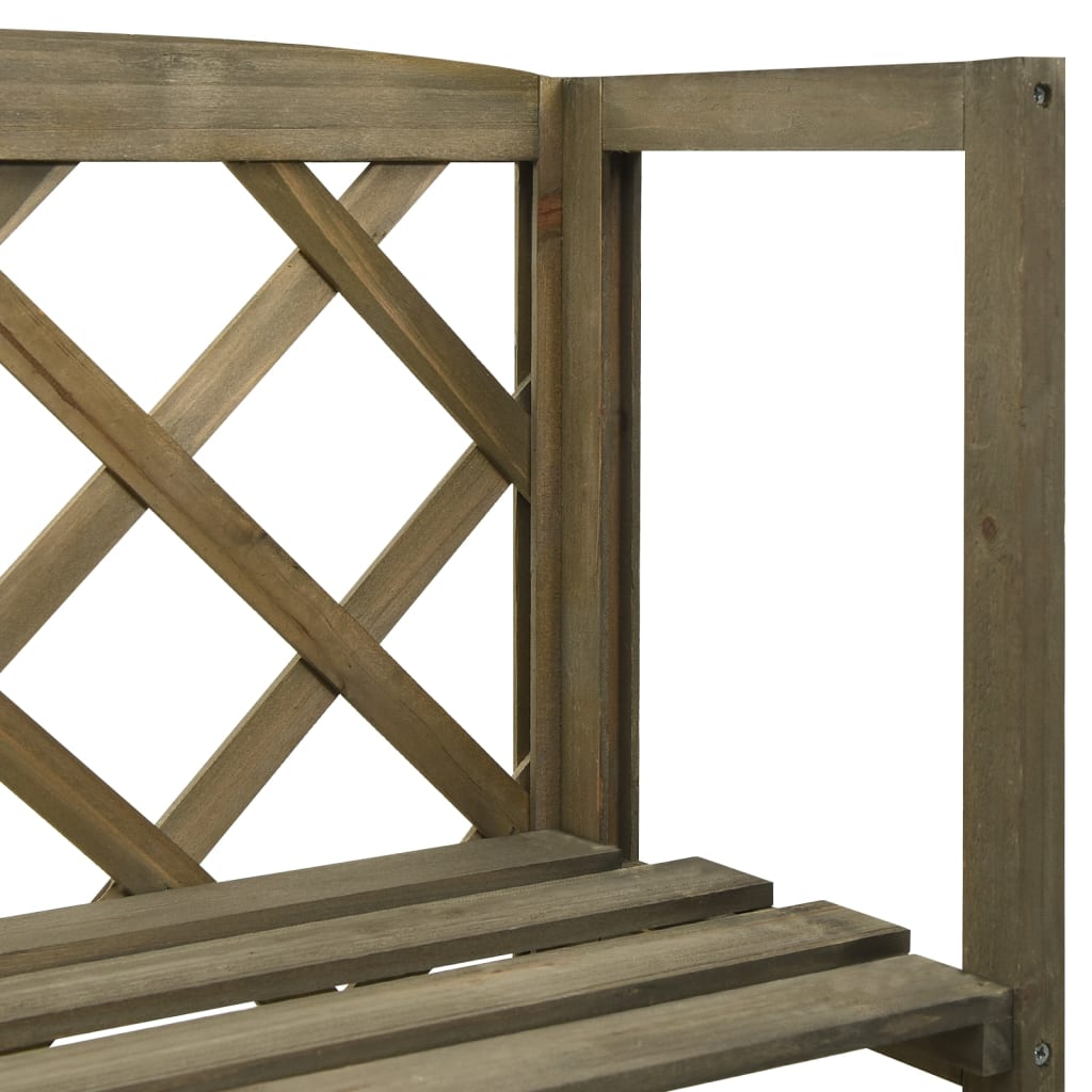 Espalier med hyller 55x30x140 cm heltre gran grå