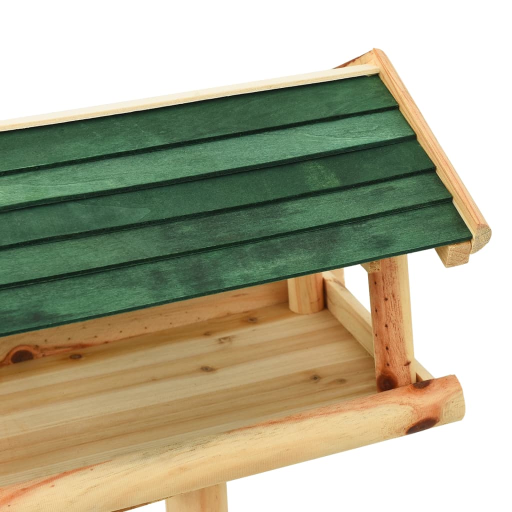 Fuglemater med stativ 37x28x100 heltre gran vidaXL