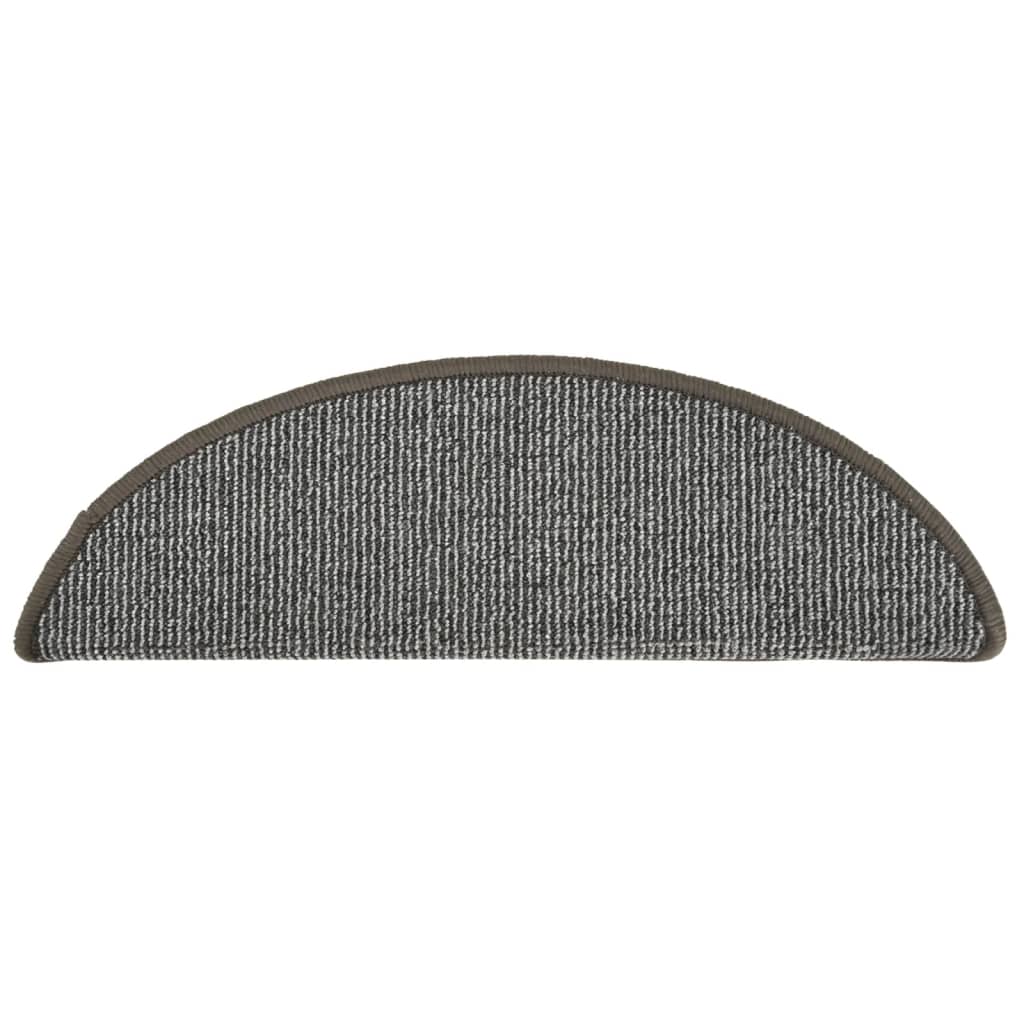 Trappematter 15 stk 56x17x3 cm grå halvrund