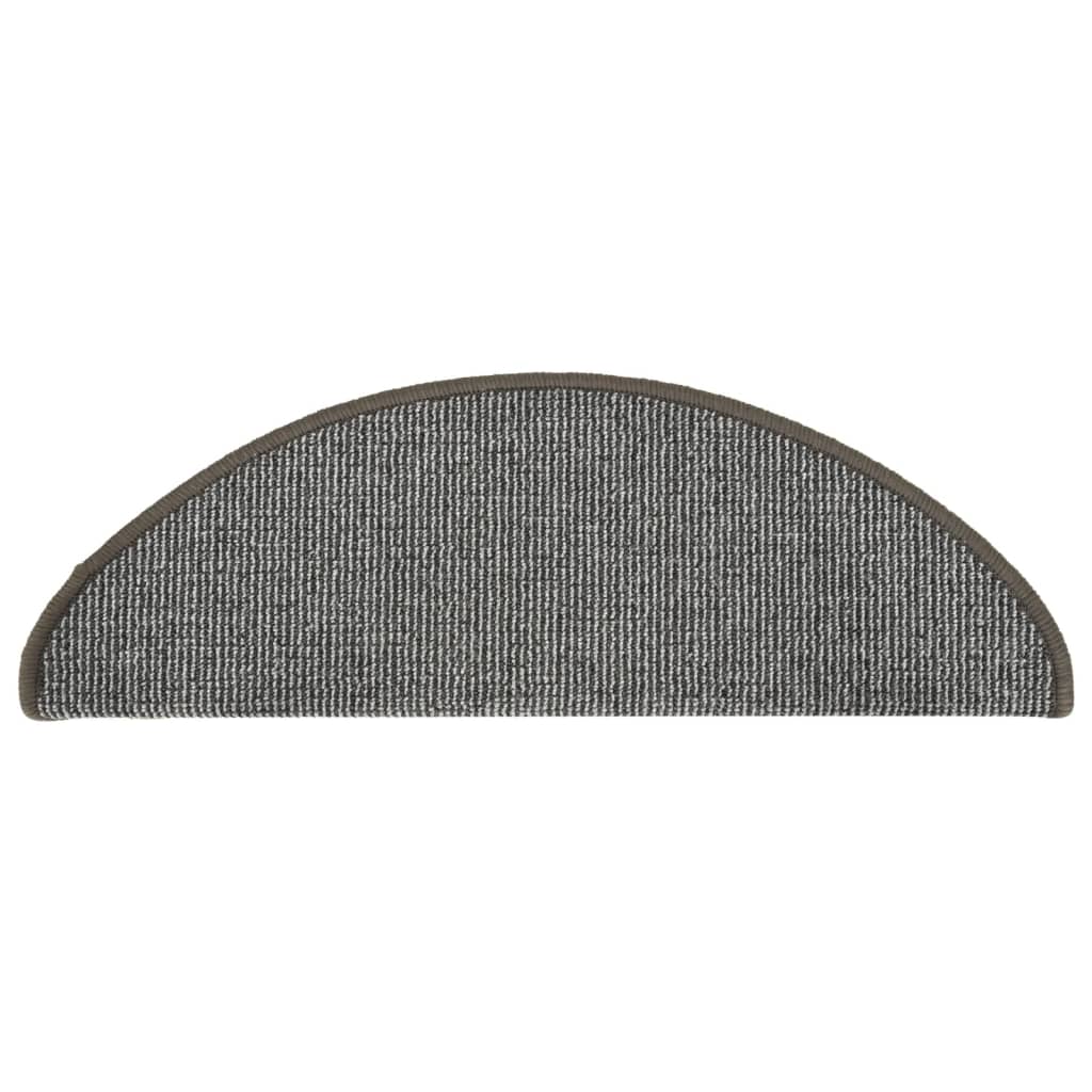 Trappematter 15 stk 65x21x4 cm grå halvrund store