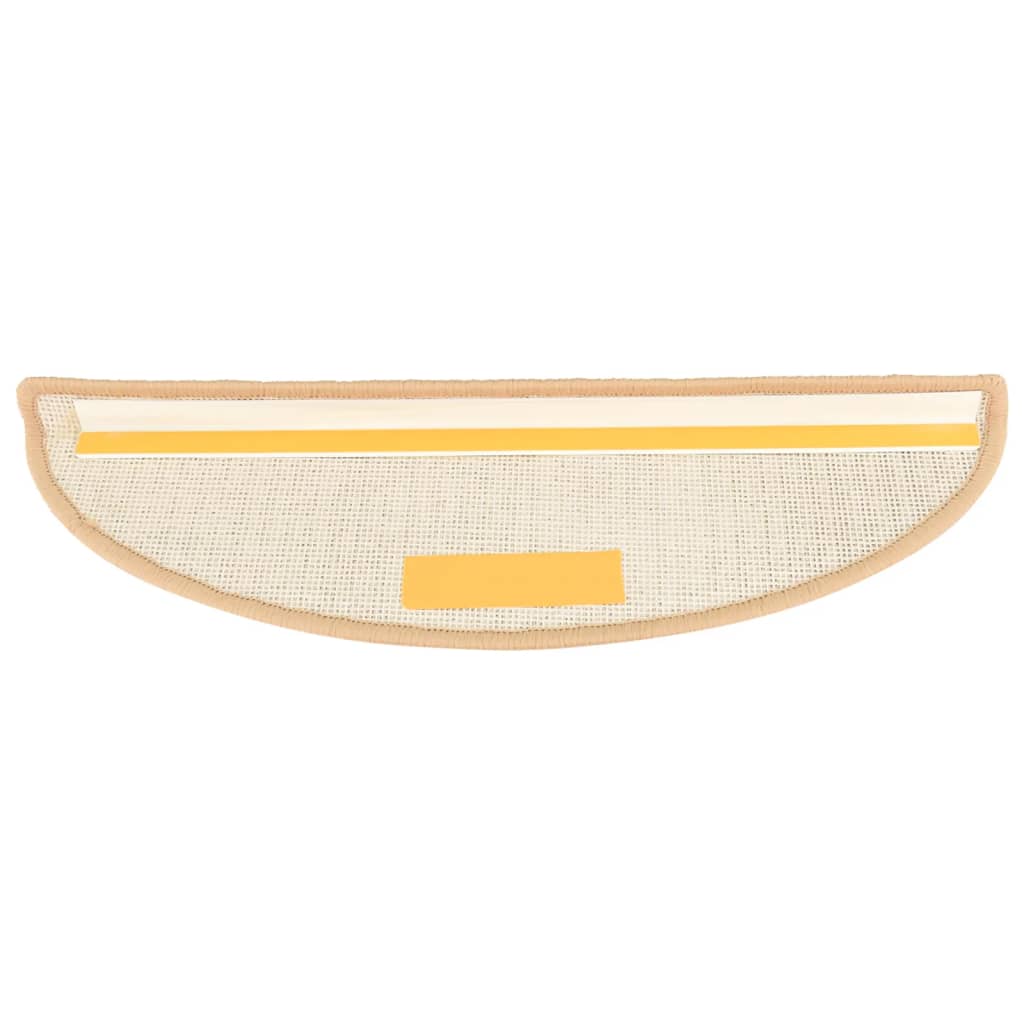 Trappematter 15 stk 65x21x4 cm kremfarget halvrund stor