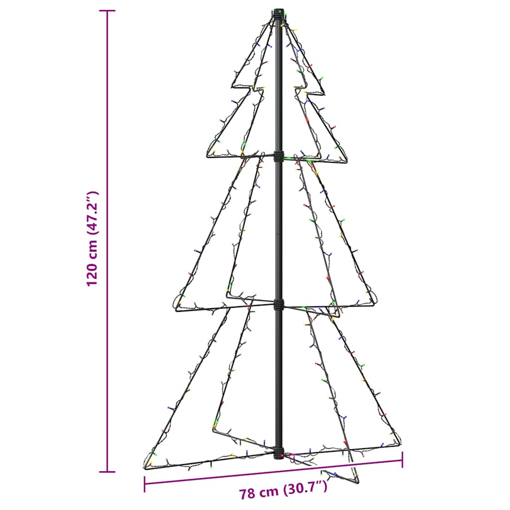 Juletrekjegle 160 LED innendørs og utendørs 78x120 cm