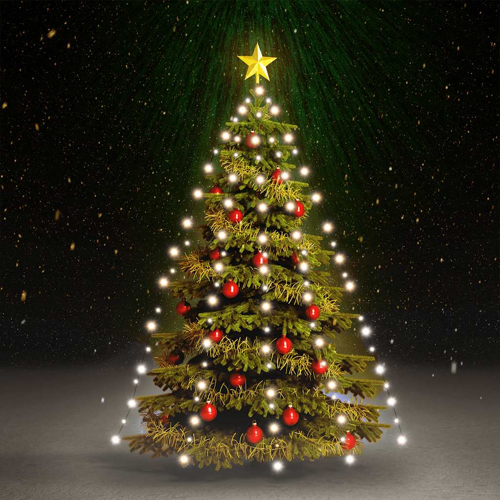 Nettlys for juletre med 180 LED kaldhvit 180 cm