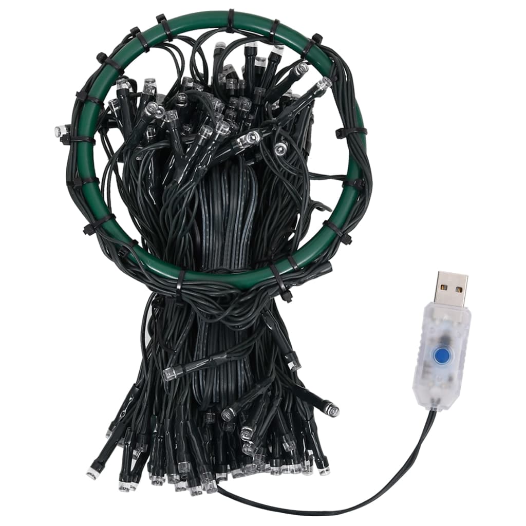 Nettlys for jultre med 250 LED blå 250 cm