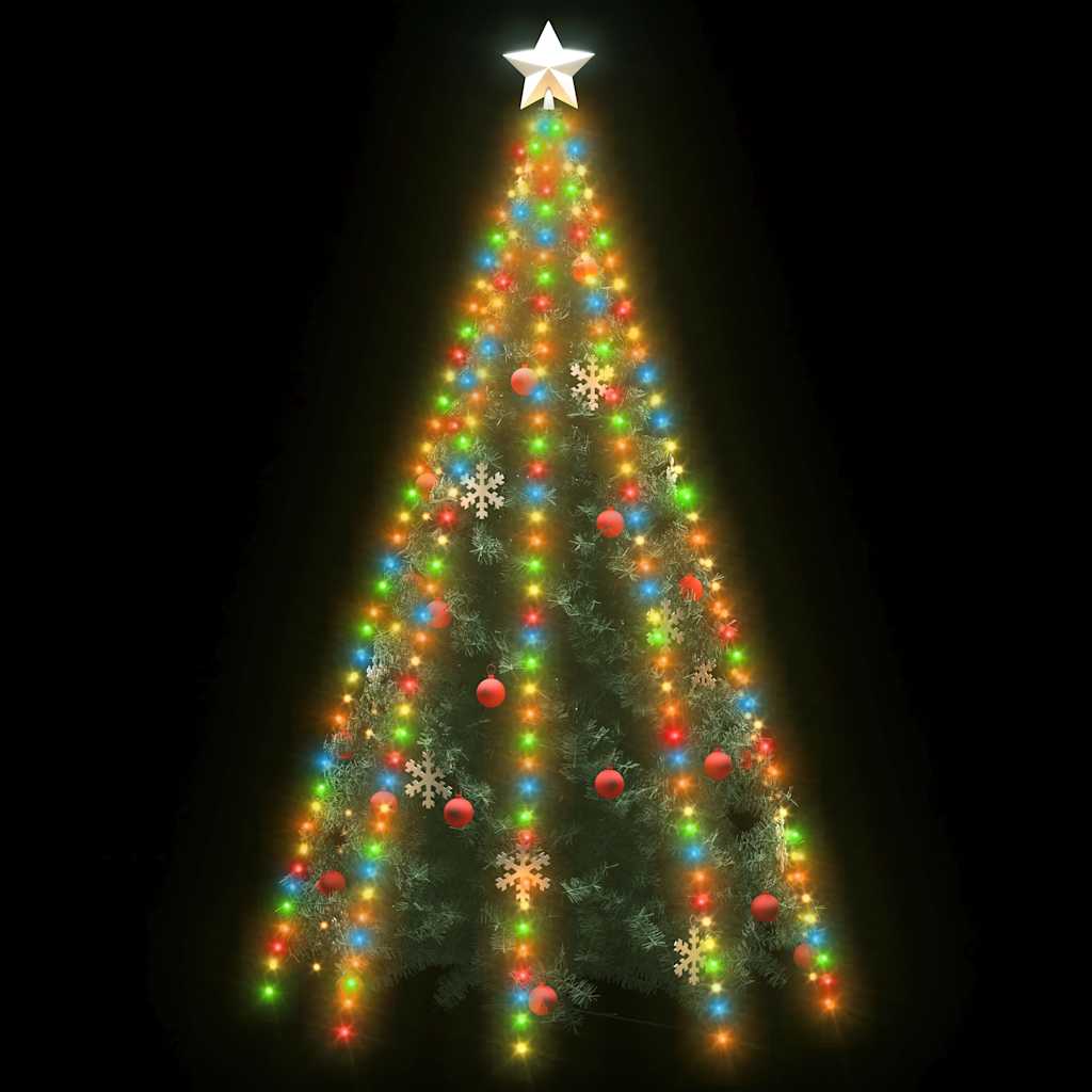 Nettlys for juletre med 400 LED flerfarget 400 cm