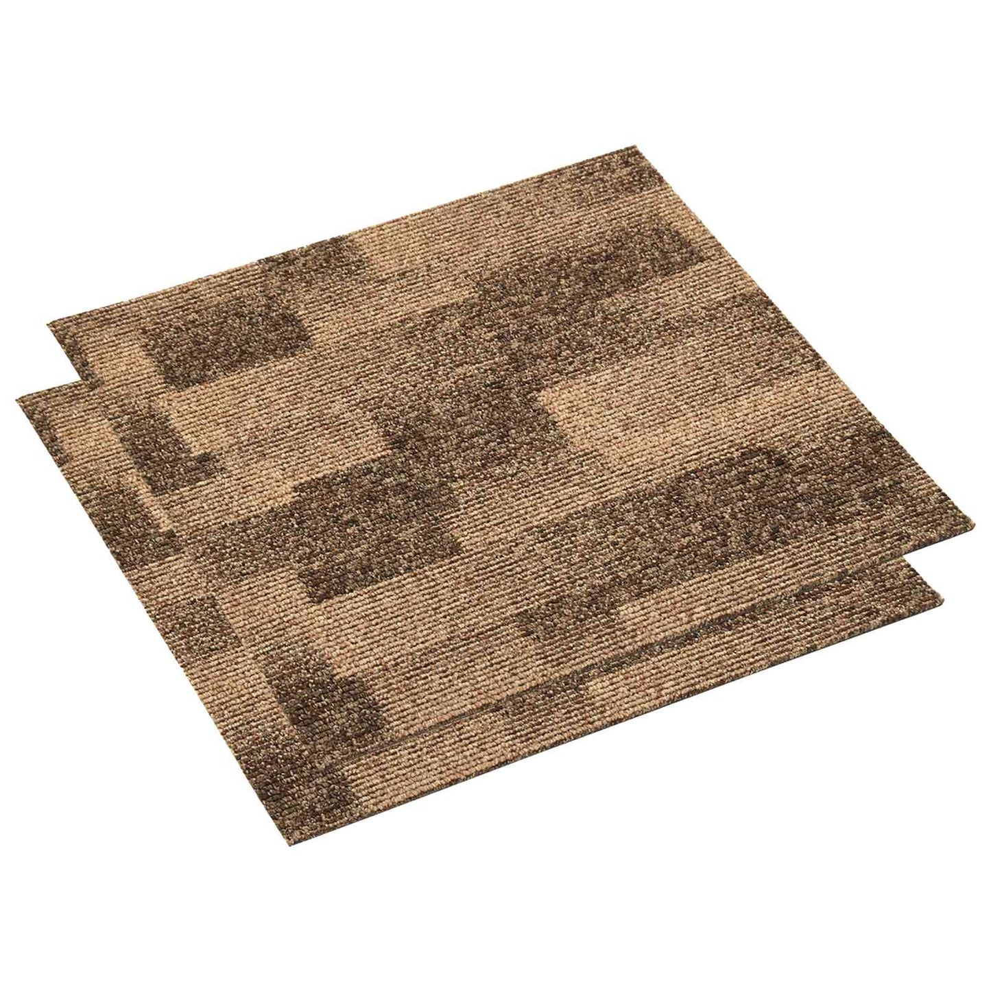 Gulvteppe 20 pcs Brun 50 x 50 cm PP