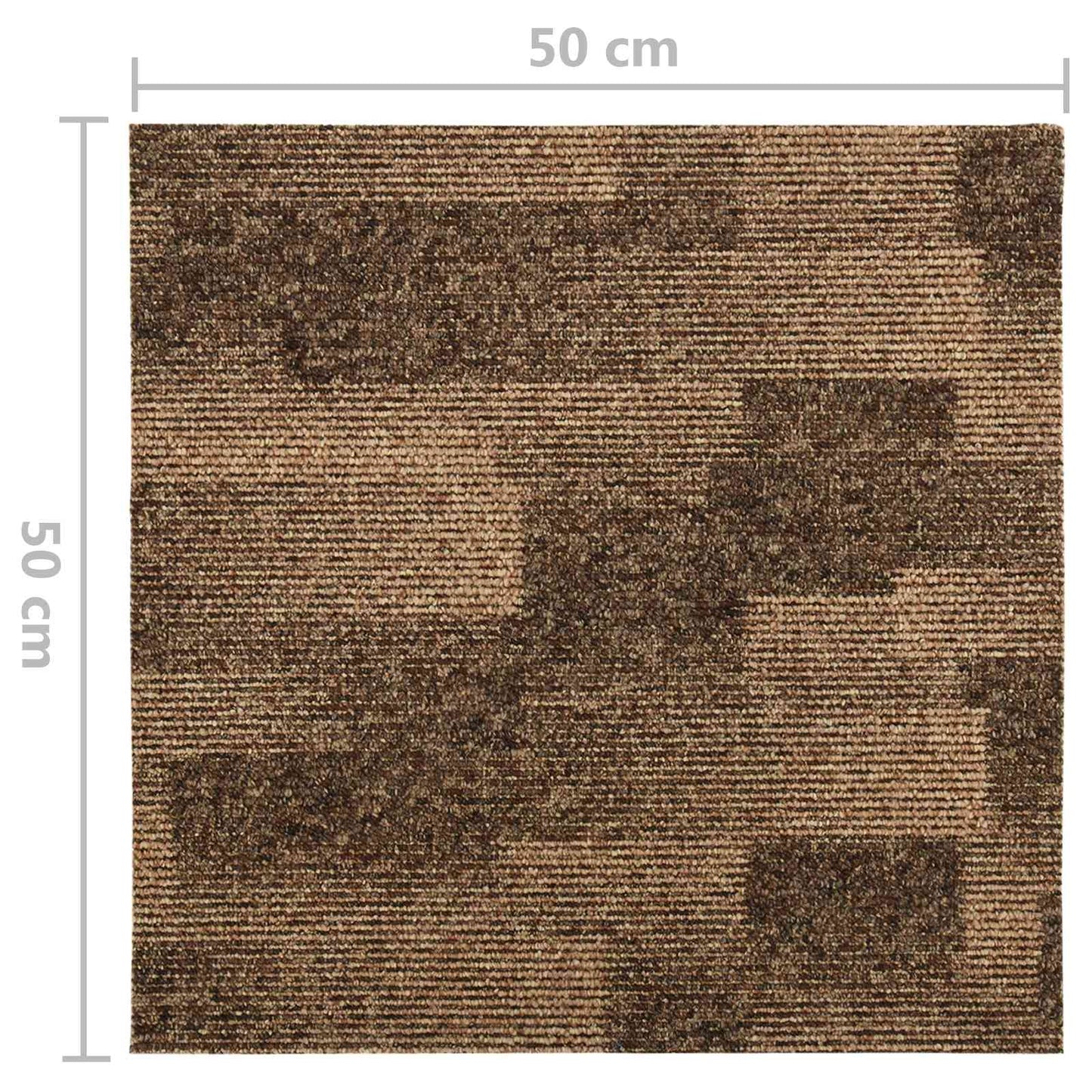 Gulvteppe 20 pcs Brun 50 x 50 cm PP