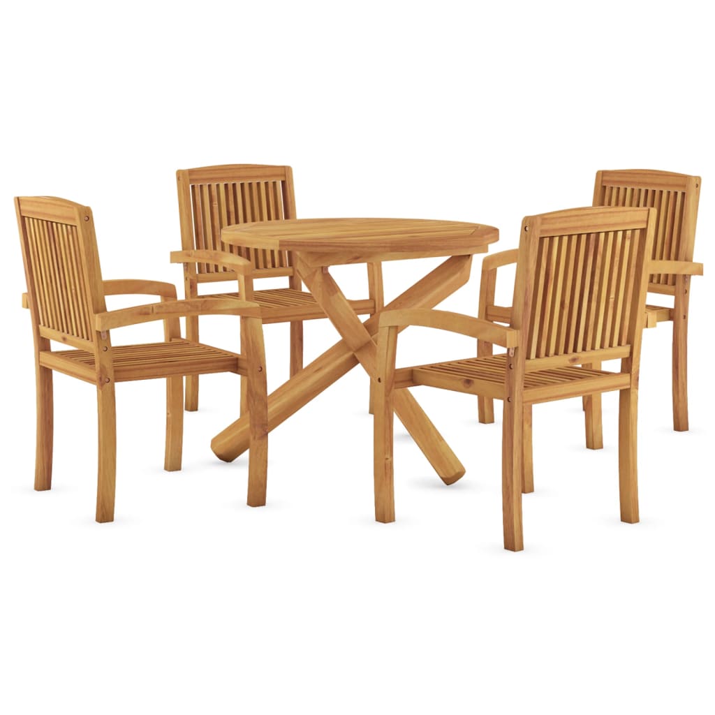 Utendørs spisestue 5 deler heltre teak
