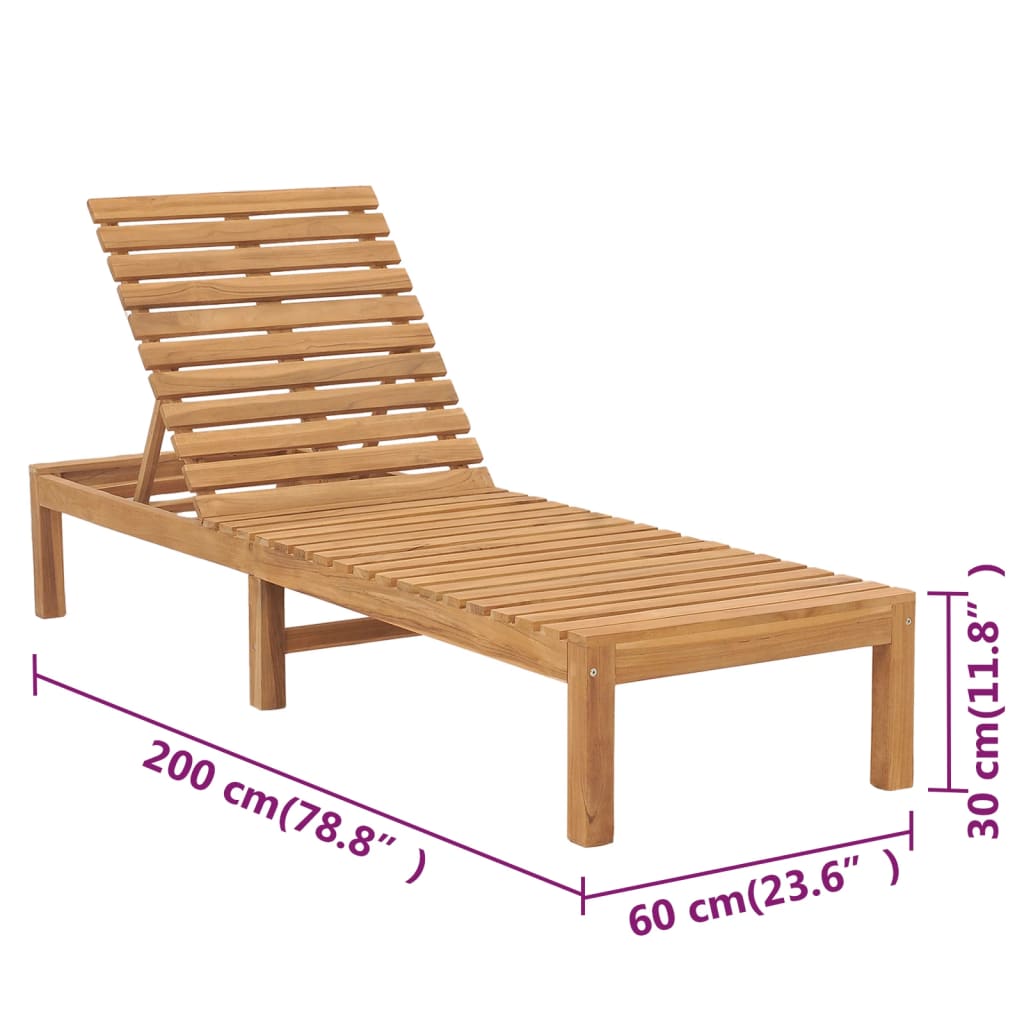 Solsenger 2 stk heltre teak