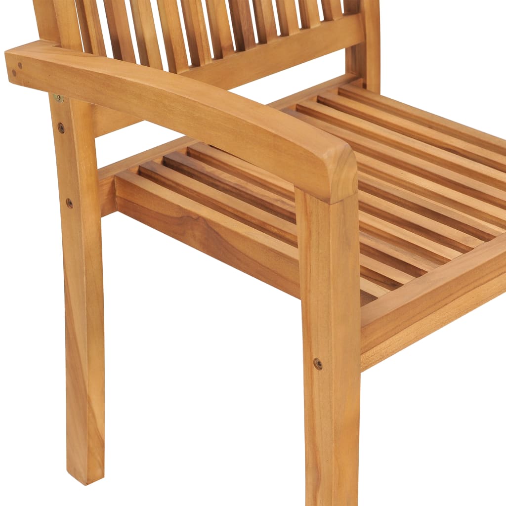 Stablebare hagestoler 4 stk heltre teak