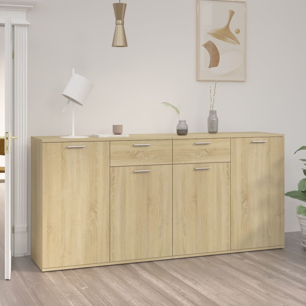 Skjenk sonoma eik 160x36x75 cm konstruert tre vidaXL
