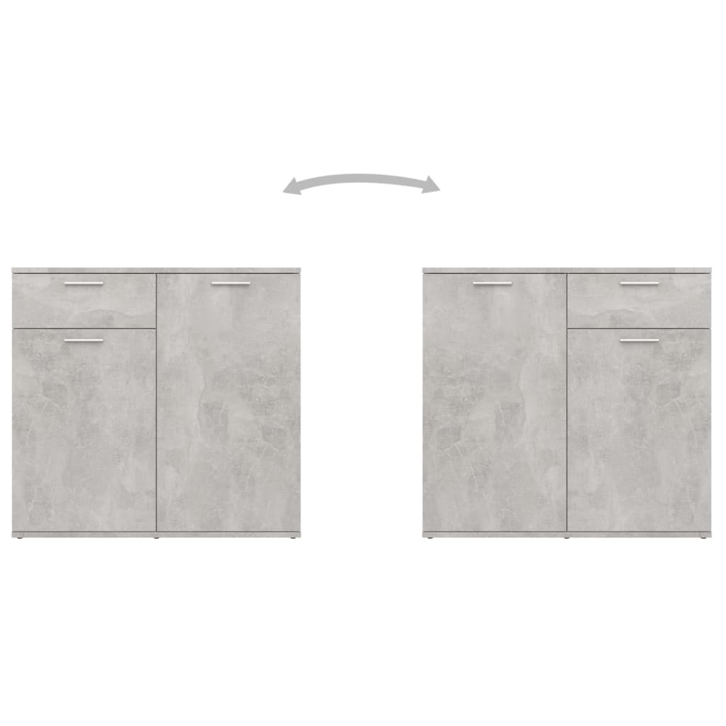 Skjenk betonggrå 160x36x75 cm konstruert tre