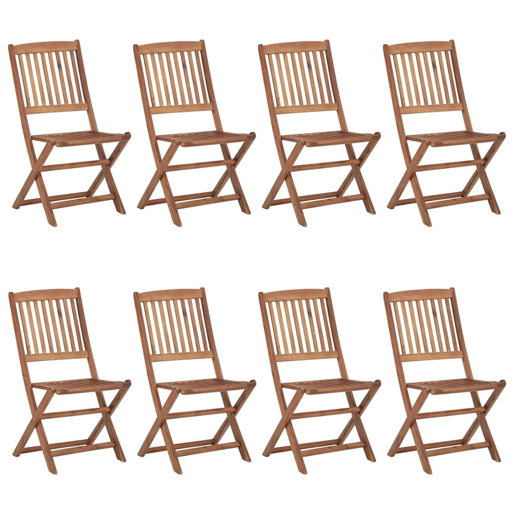 Klappstoler 8 stk heltre akasie vidaXL