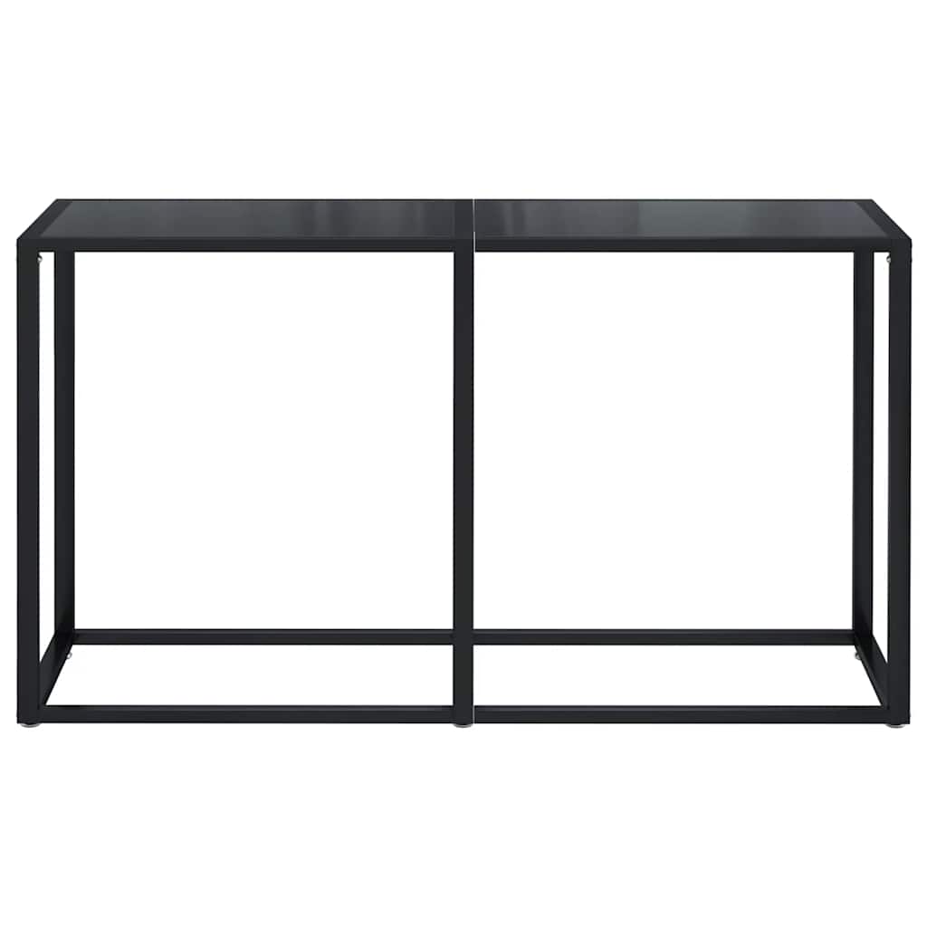 Konsollbord svart 140x35x75,5 cm herdet glass