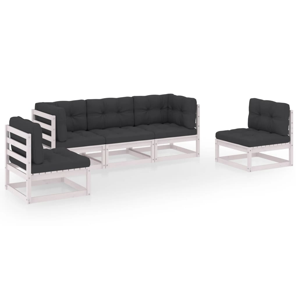 Hagesofagruppe med puter 5 deler heltre furu