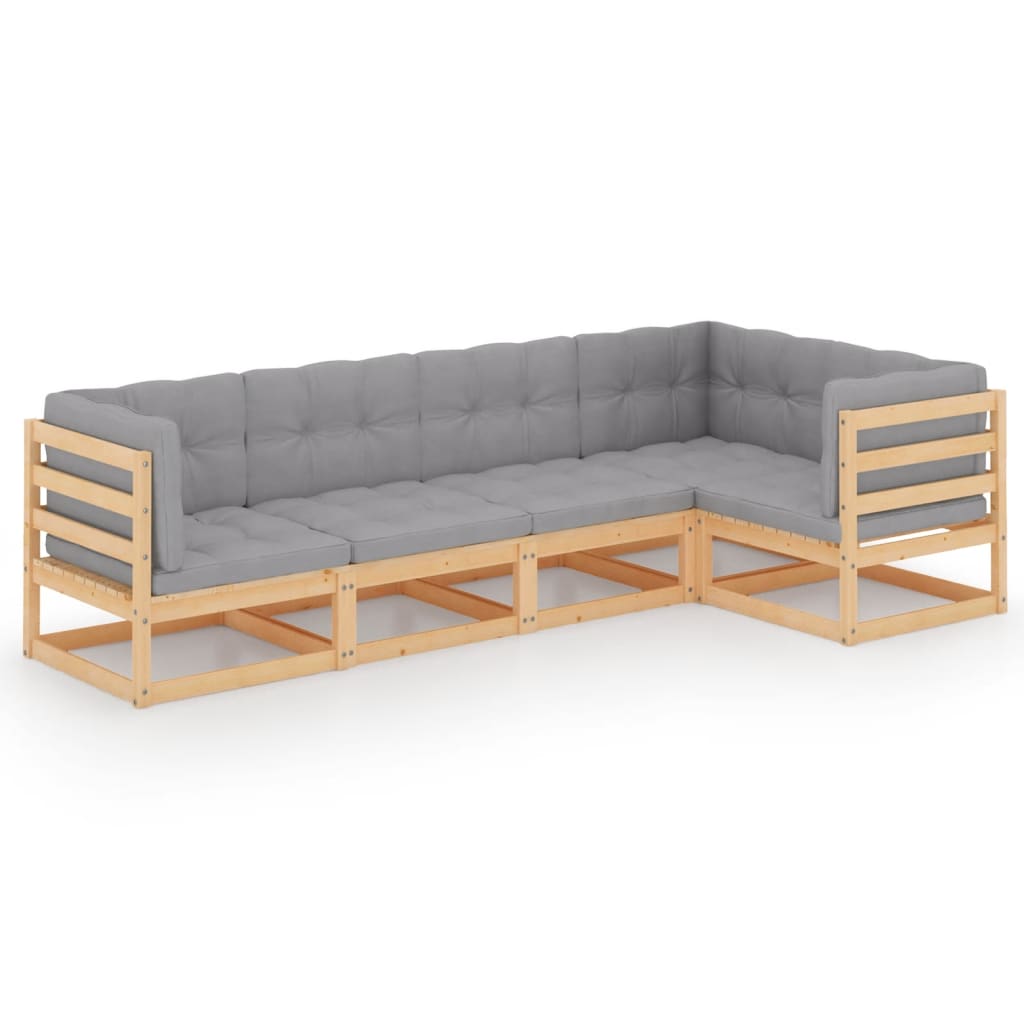 Hagesofagruppe med puter 5 deler heltre furu