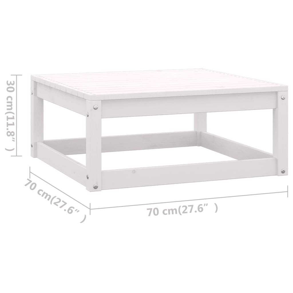 Hagesofagruppe med puter 7 deler hvit heltre furu