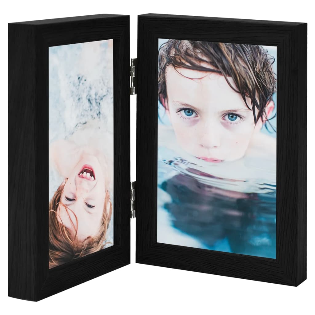 Tofoldig fotorammekollasj svart 2x(21x29,7 cm)