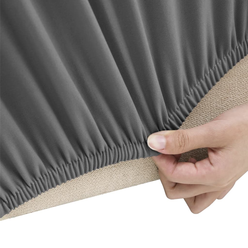 2-seters sofaovertrekk polyester antrasitt