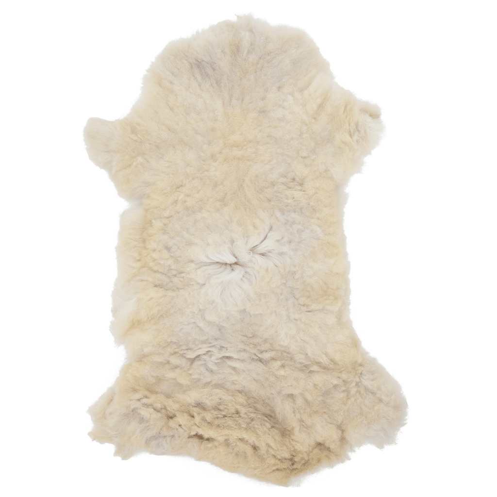 Teppe av saueskinn (60-70)x(90-100) cm kremhvit