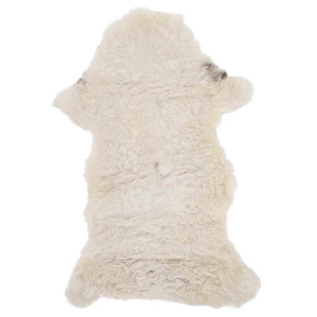 Teppe av saueskinn (60-70)x(90-100) cm kremhvit