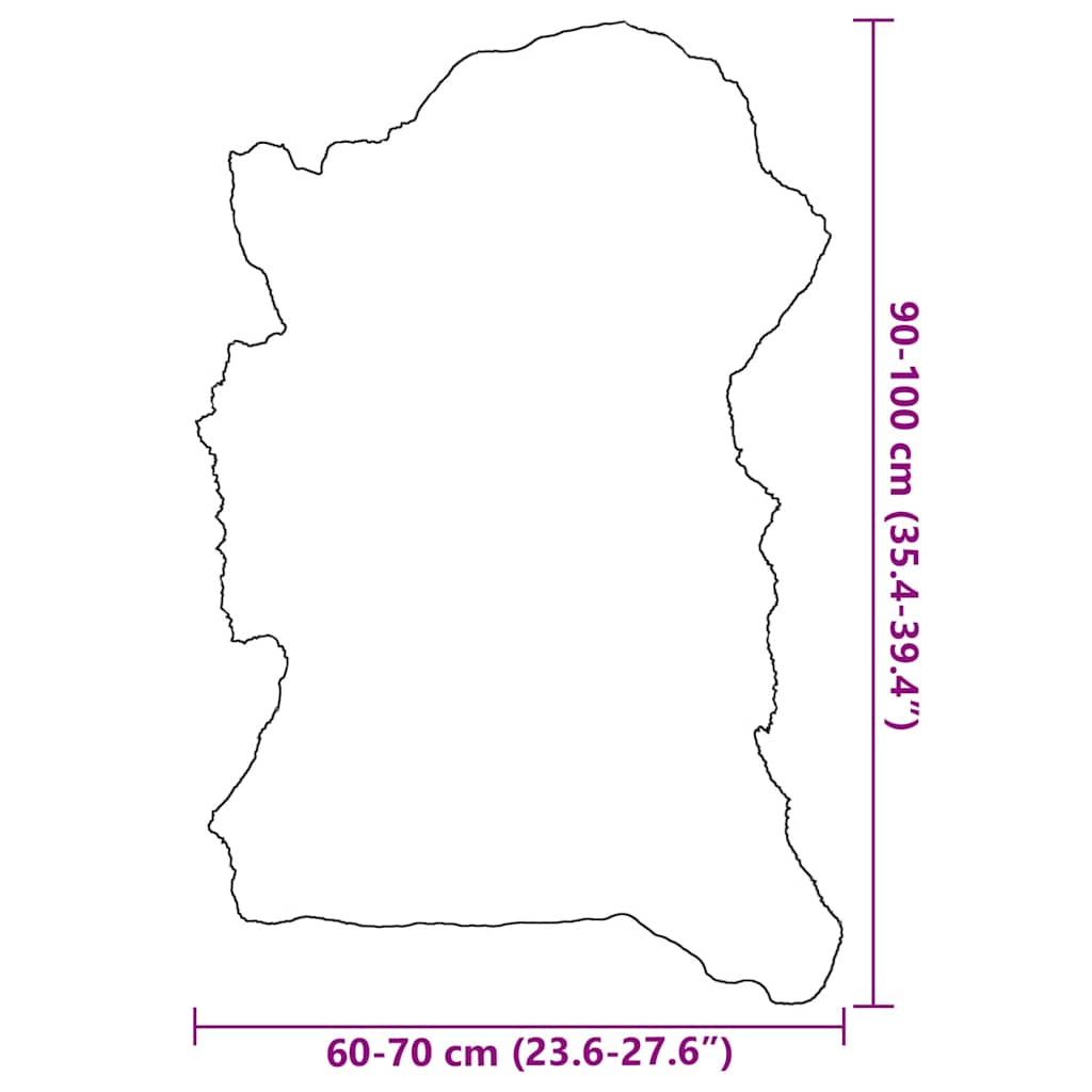 Teppe av saueskinn (60-70)x(90-100) cm blandet farge