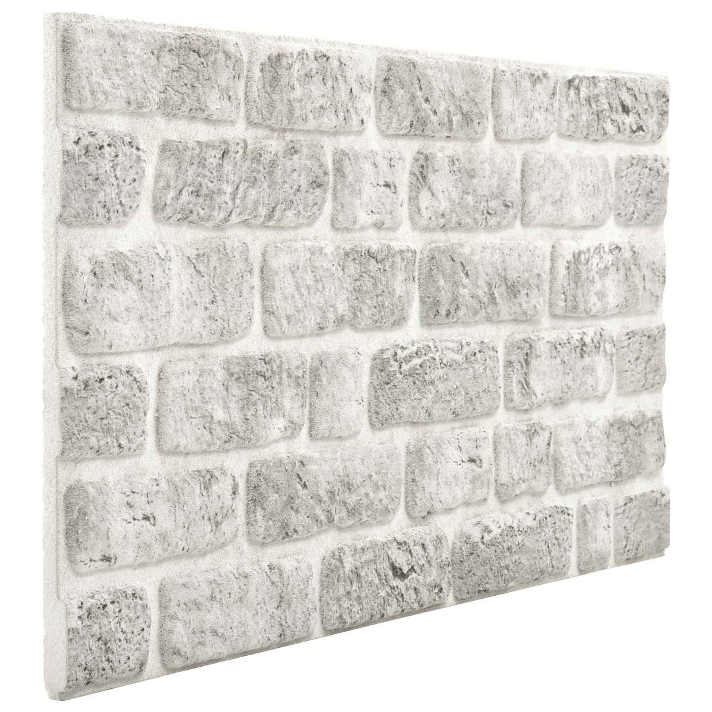 Veggpaneler 10 pcs Lysegrå 100 x 50 cm EPS Skum