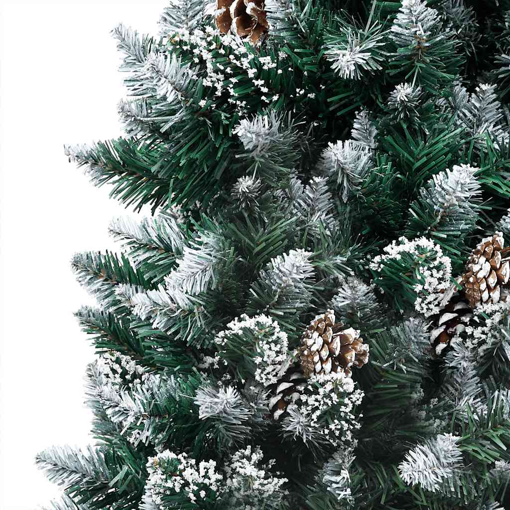 Kunstig juletre med LED og kulesett og kongler 240 cm