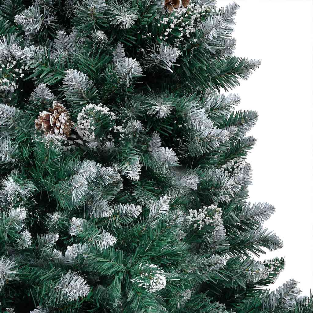Kunstig juletre med LED og kulesett og kongler 240 cm