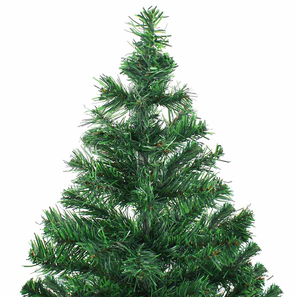 Forhåndsbelyst kunstig juletre med kulesett 150 cm 380 grener
