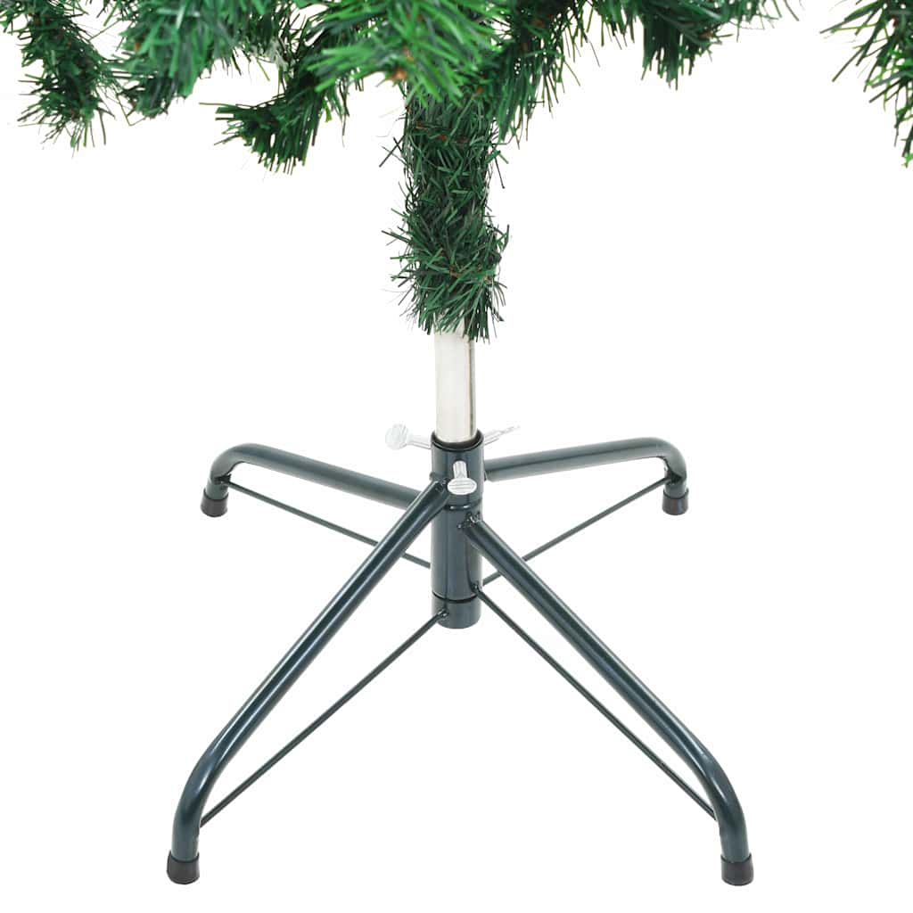 Forhåndsbelyst kunstig juletre med kulesett 150 cm 380 grener