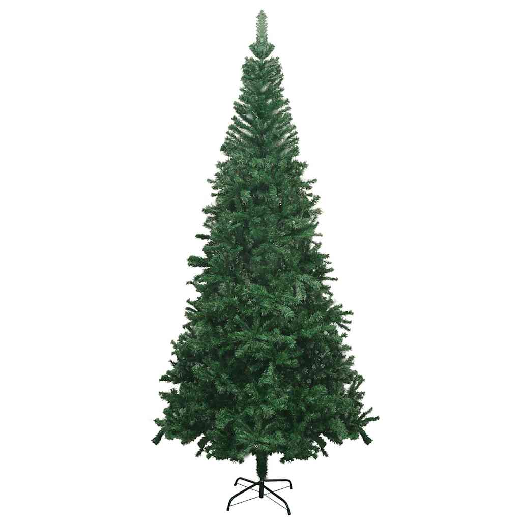 Forhåndsbelyst kunstig juletre med kulesett L 240 cm grønn