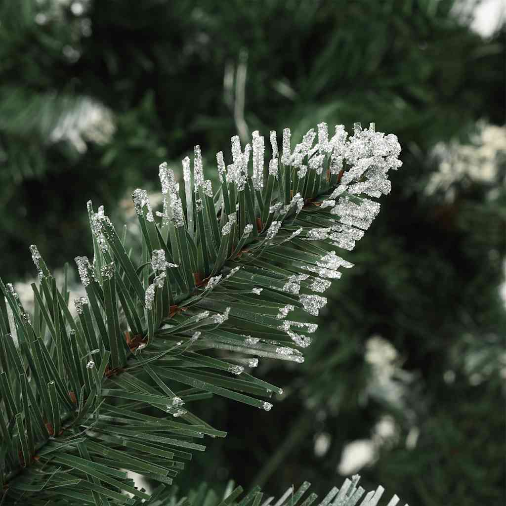 Forhåndsbelyst kunstig juletre med kulesett 210 cm