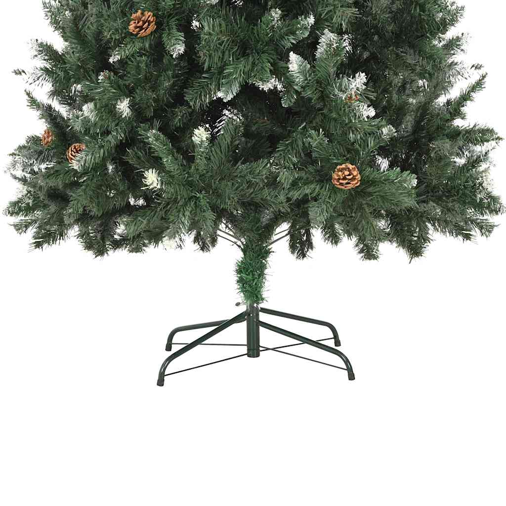 Forhåndsbelyst kunstig juletre med kulesett 210 cm