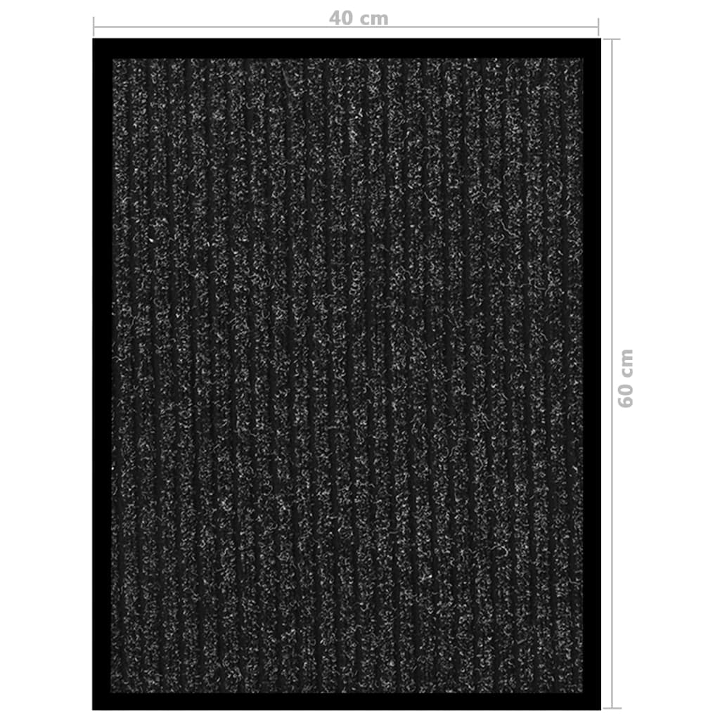 Dørmatte stripet antrasitt 40x60 cm