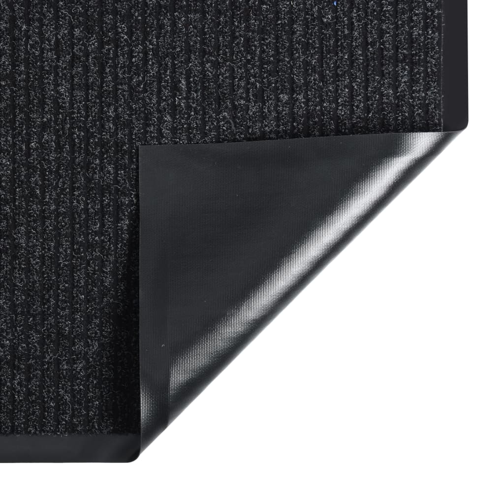 Dørmatte stripet antrasitt 80x120 cm
