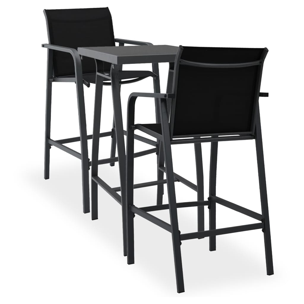Hagebarsett 3 deler svart