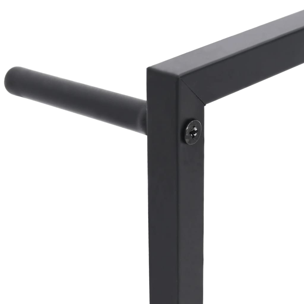 Håndklestativ 45x10x115 cm stål svart