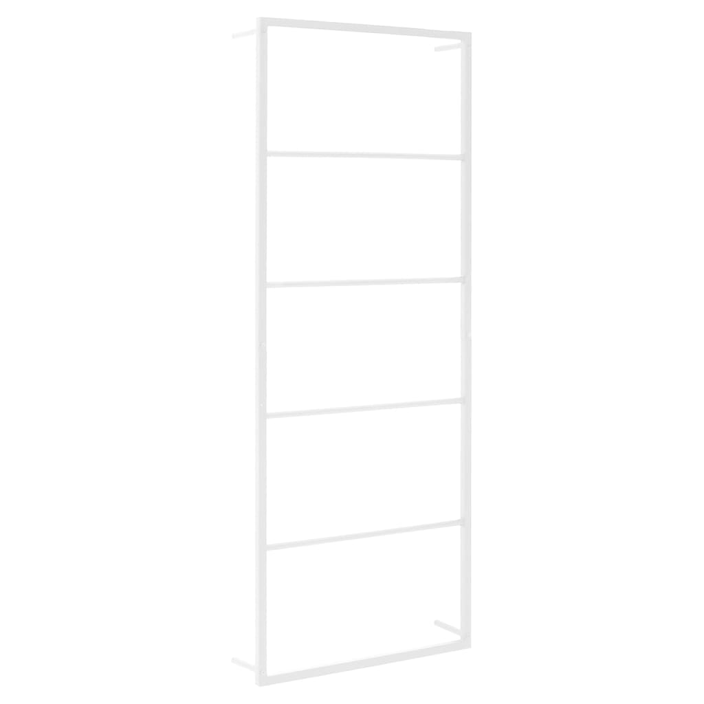 Håndklestativ hvit 45x10x115 cm stål