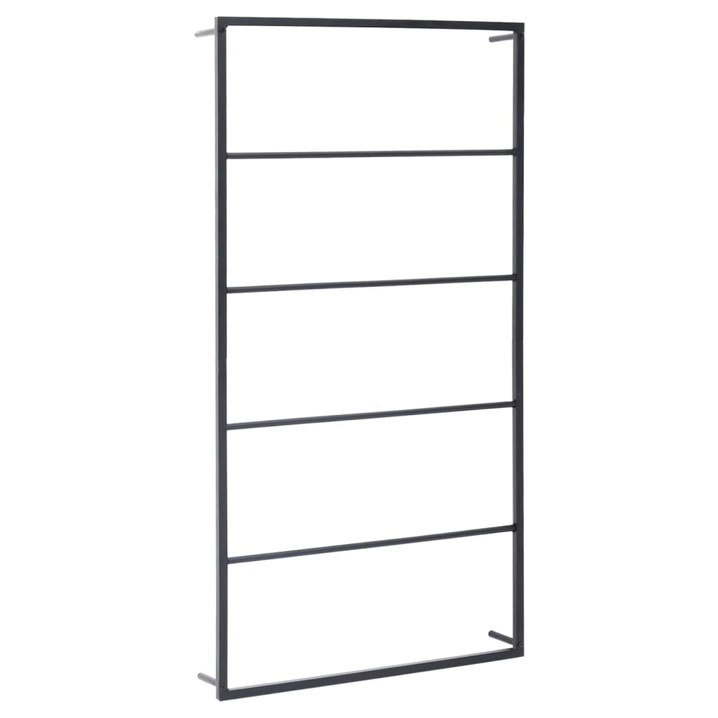 Håndklestativ 60x10x116 cm stål svart