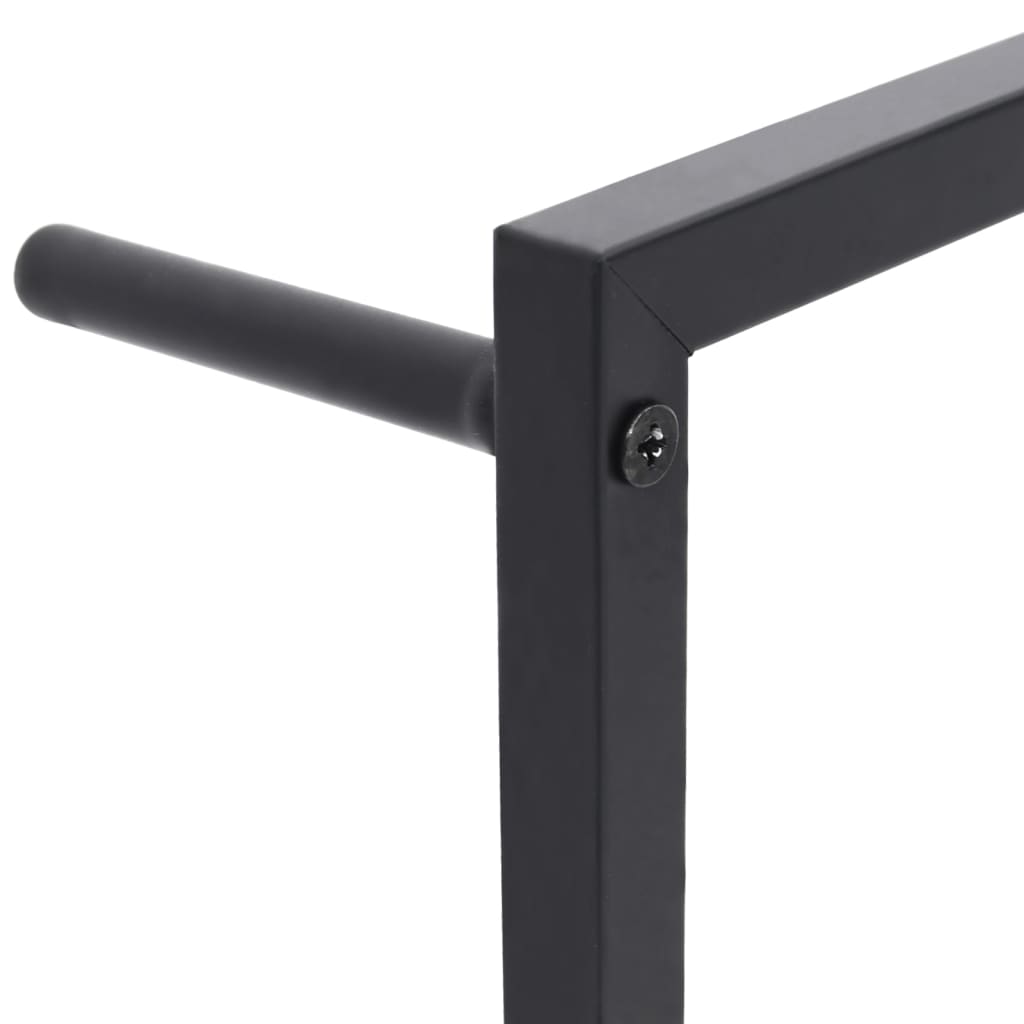 Håndklestativ 60x10x116 cm stål svart