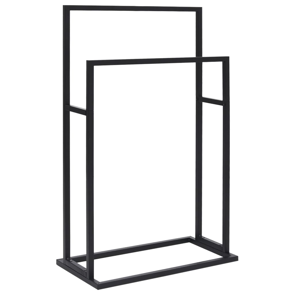 Håndklestativ svart 48x24x78,5 cm jern