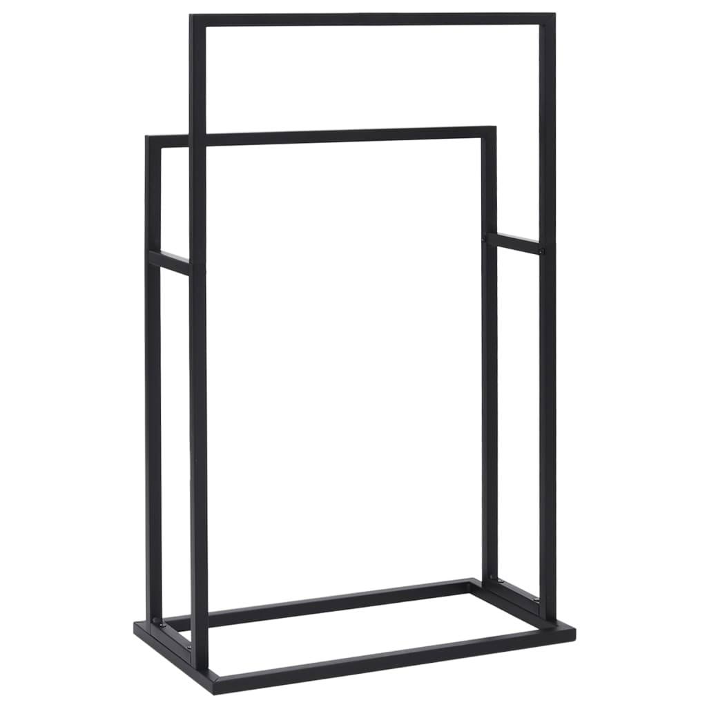 Håndklestativ svart 48x24x78,5 cm jern